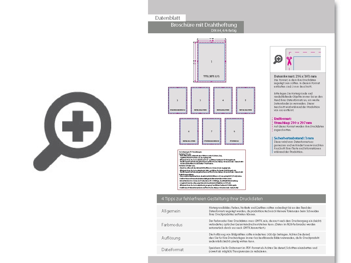 Product Bild brosch__re_mit_drahtheftung__endformat_din_a4__8-seitig