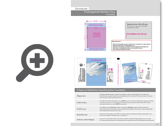 Product Bild fruchtgummi-t__tchen_10g_(form__b__rchen)__4_0_farbig_+_wei___einseitig_bedruckt