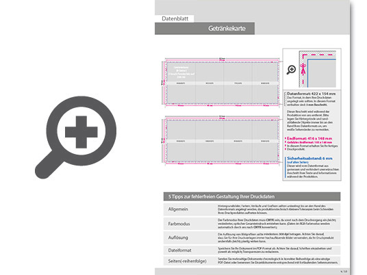 Product Bild getr__nkekarte__gefalzt_auf_din_a6__8-seiter_(3-bruch_fensterfalz)