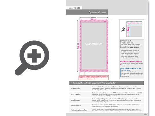 Product Bild spannrahmen_freistehend__system_inkl__druck__100_cm_x_200_cm__vorder-_und_r__ckseite_bedruckt